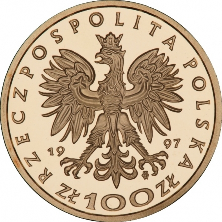 Coin obverse 100 pln Stefan Batory (1576-1586)
