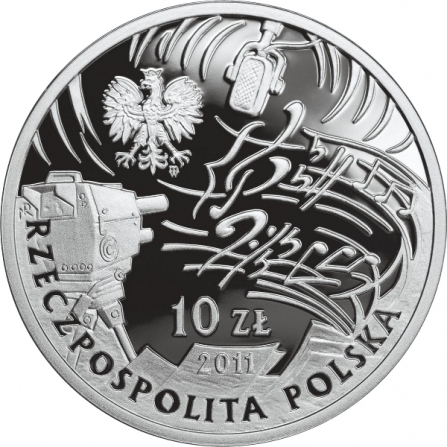 Awers monety10 zł Jeremi Przybora, Jerzy Wasowski