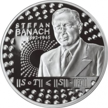 Rewers monety 10 zł Stefan Banach (1892-1945)