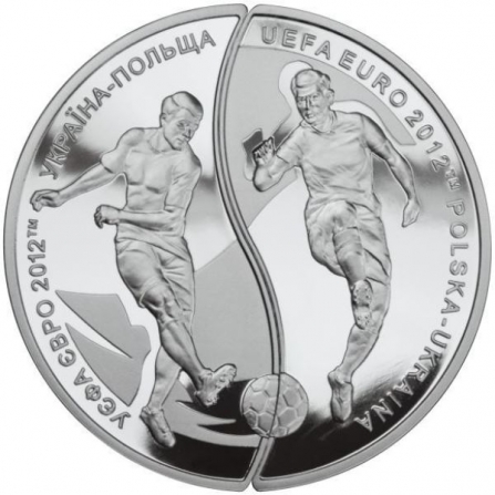 Rewers monety 10 zł Mistrzostwa Europy w Piłce Nożnej UEFA 2012 (10 PLN + 10 UAH)