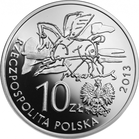 Awers monety10 zł Cyprian Norwid