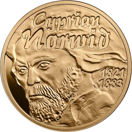 Rewers monety 200 zł Cyprian Norwid