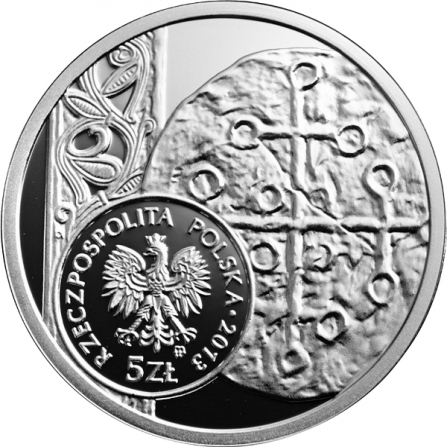 Awers monety5 zł Denar Bolesława Chrobrego