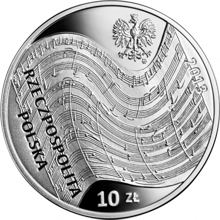 Awers monety10 zł Witold Lutosławski