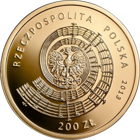 Coin obverse 200 pln Witold Lutosławski