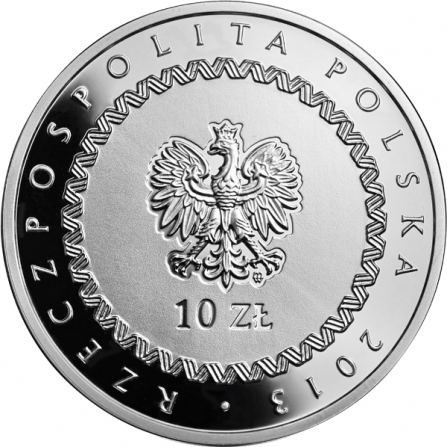 Awers monety10 zł 200. rocznica śmierci księcia Józefa Poniatowskiego