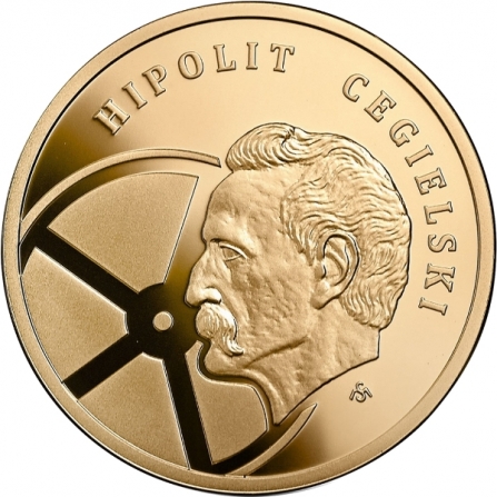 Rewers monety 200 zł 200-lecie urodzin Hipolita Cegielskiego