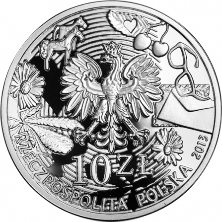 Awers monety10 zł Agnieszka Osiecka