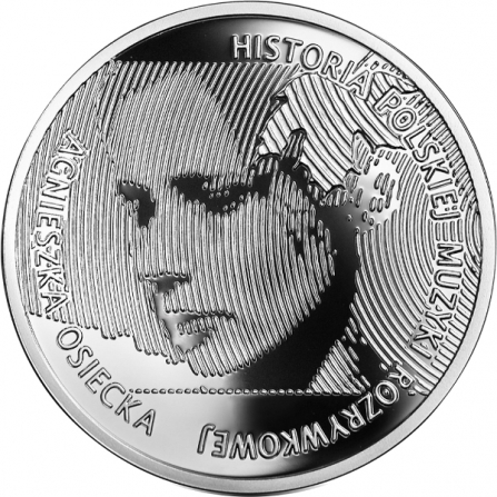 Rewers monety 10 zł Agnieszka Osiecka