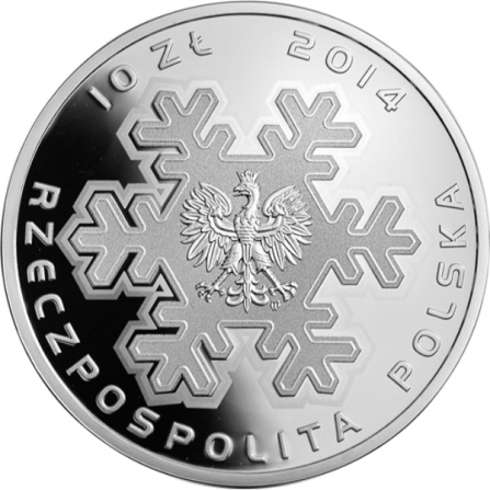 Awers monety10 zł Polska Reprezentacja Olimpijska Soczi 2014