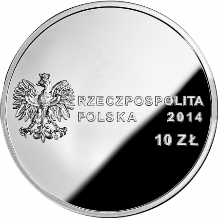 Awers monety10 zł 100. rocznica urodzin Jana Karskiego