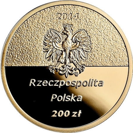 Awers monety200 zł 100. rocznica urodzin Jana Karskiego