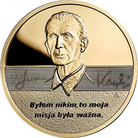 Rewers monety 200 zł 100. rocznica urodzin Jana Karskiego