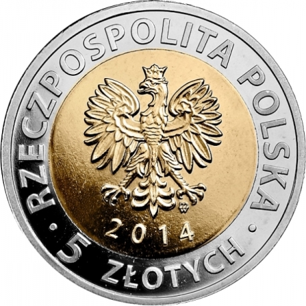 Awers monety5 zł 25 lat wolności