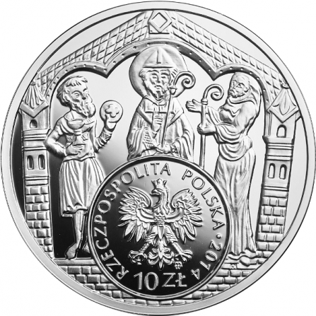 Coin obverse 10 pln Mieszko the Elder – bracteate