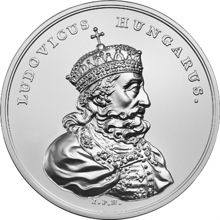 Rewers monety 50 zł Ludwik Węgierski