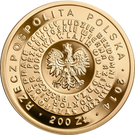 Awers monety200 zł 150. rocznica urodzin Stefana Żeromskiego
