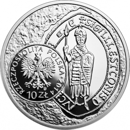 Coin obverse 10 pln Leszek I the White – bracteate
