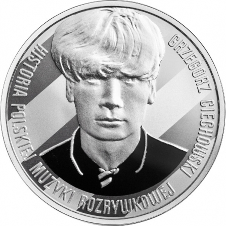 Rewers monety 10 zł Grzegorz Ciechowski