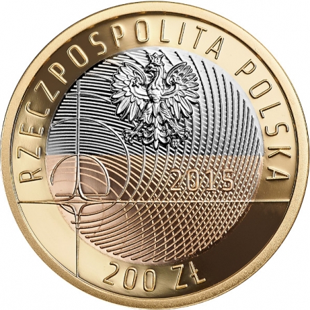 Coin obverse 200 pln 100 Years of Warsaw University of Technology