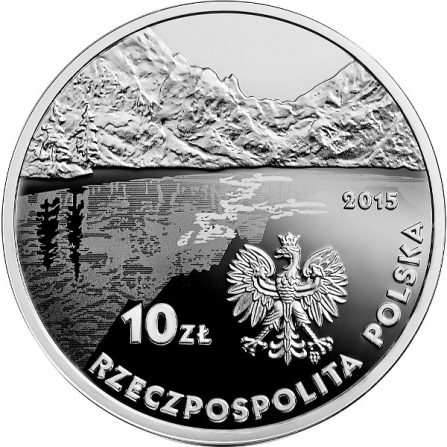 Awers monety10 zł 150. rocznica urodzin Kazimierza Przerwy-Tetmajera