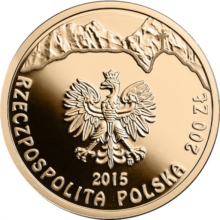 Awers monety200 zł 150. rocznica urodzin Kazimierza Przerwy-Tetmajera
