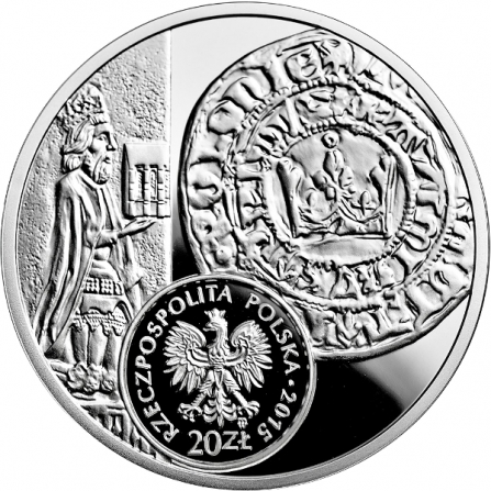 Awers monety20 zł Grosz Kazimierza Wielkiego