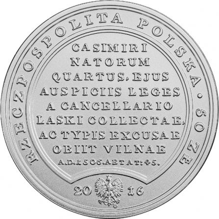 Coin obverse 50 pln John Alexander Jagiellon