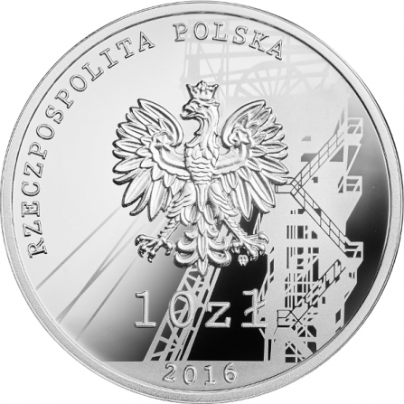 Awers monety10 zł 35. rocznica pacyfikacji kopalni „Wujek”