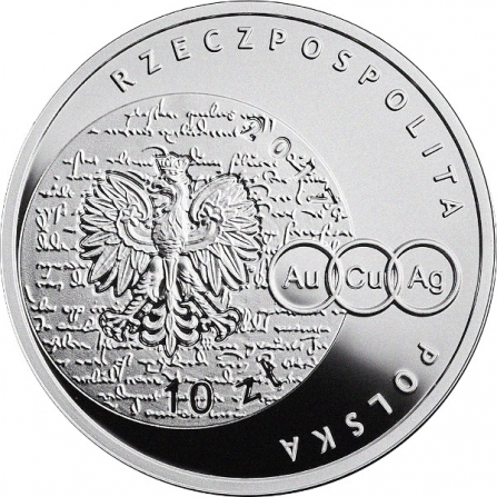 Awers monety10 zł Mikołaj Kopernik