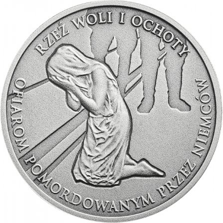 Rewers monety 10 zł Rzeź Woli i Ochoty