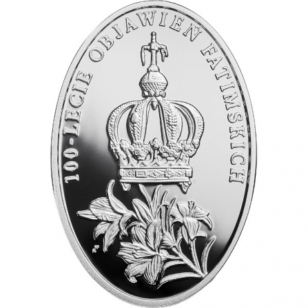 Rewers monety 10 zł 100-lecie objawień fatimskich