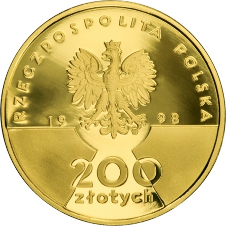 Awers monety200 zł 20-lecie pontyfikatu Jana Pawła II