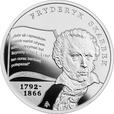 Rewers monety 10 zł Fryderyk Skarbek