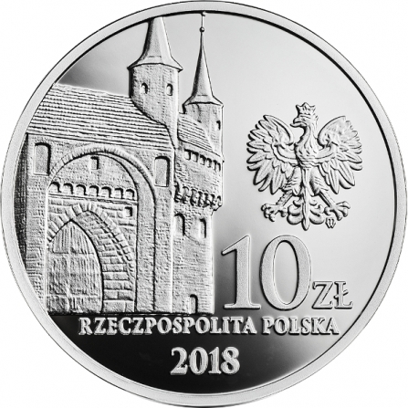 Awers monety10 zł 760-lecie Towarzystwa Strzeleckiego Bractwo Kurkowe w Krakowie
