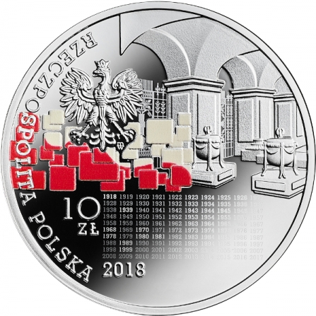Awers monety10 zł My Polacy dumni i wolni 1918-2018