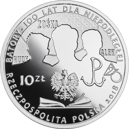 Coin obverse 10 pln 100th Anniversary of Stefan Batory Junior and Senior High School in Warsaw