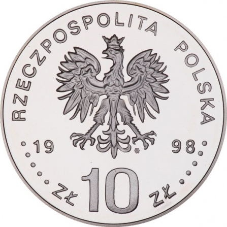 Awers monety10 zł Deklaracja Praw Człowieka