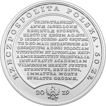 Coin obverse 50 pln Stephen Bathory 