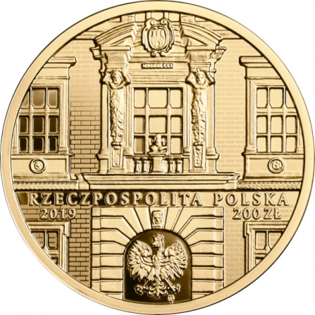 Awers monety200 zł 200-lecie Akademii Sztuk Pięknych im. Jana Matejki w Krakowie