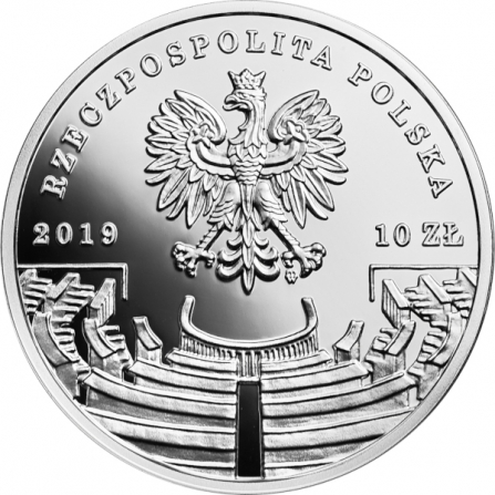 Awers monety10 zł Roman Rybarski
