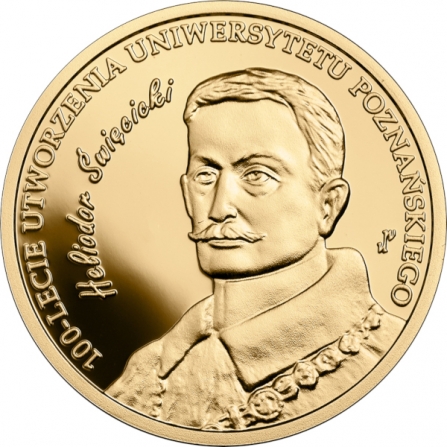 Rewers monety 200 zł 100-lecie utworzenia Uniwersytetu Poznańskiego
