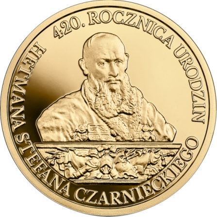 Rewers monety 200 zł 420. rocznica urodzin Hetmana Stefana Czarnieckiego
