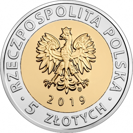 Awers monety5 zł Kopiec Wyzwolenia