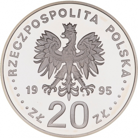 Awers monety20 zł 50. rocznica powstania ONZ