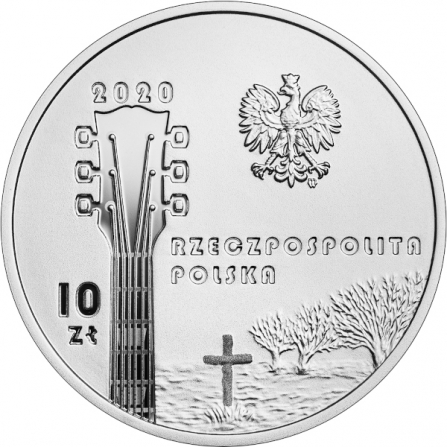 Coin obverse 10 pln Krzysztof Klenczon
