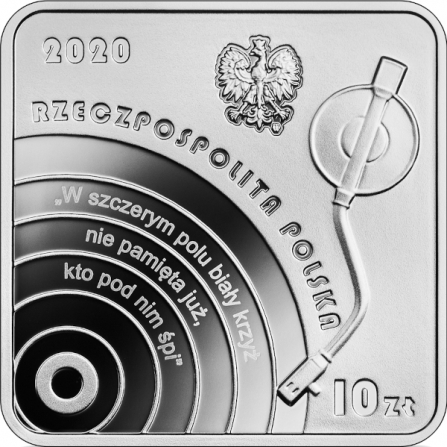 Awers monety10 zł Krzysztof Klenczon (kwadrat)