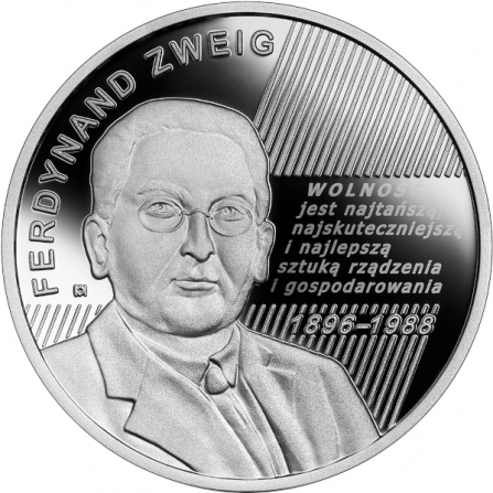 Rewers monety 10 zł Ferdynand Zweig