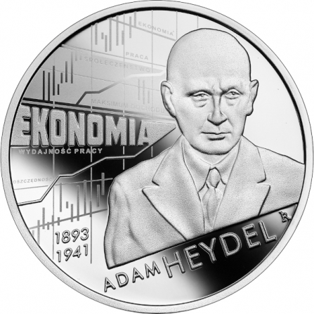 Rewers monety 10 zł Adam Heydel