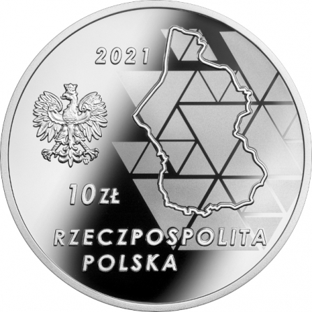 Awers monety10 zł 100. rocznica III Powstania Śląskiego